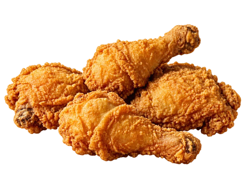 Four pieces of golden, hand-breaded fried chicken